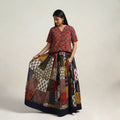 Multicolor - 24 kali patchwork cotton skirt 19 - handcrafted
