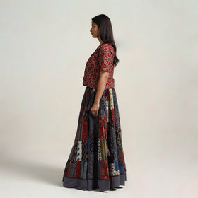 Multicolor - 24 kali patchwork cotton skirt 20 - handcrafted