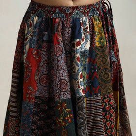 Multicolor - 24 kali patchwork cotton skirt 29 - handcrafted