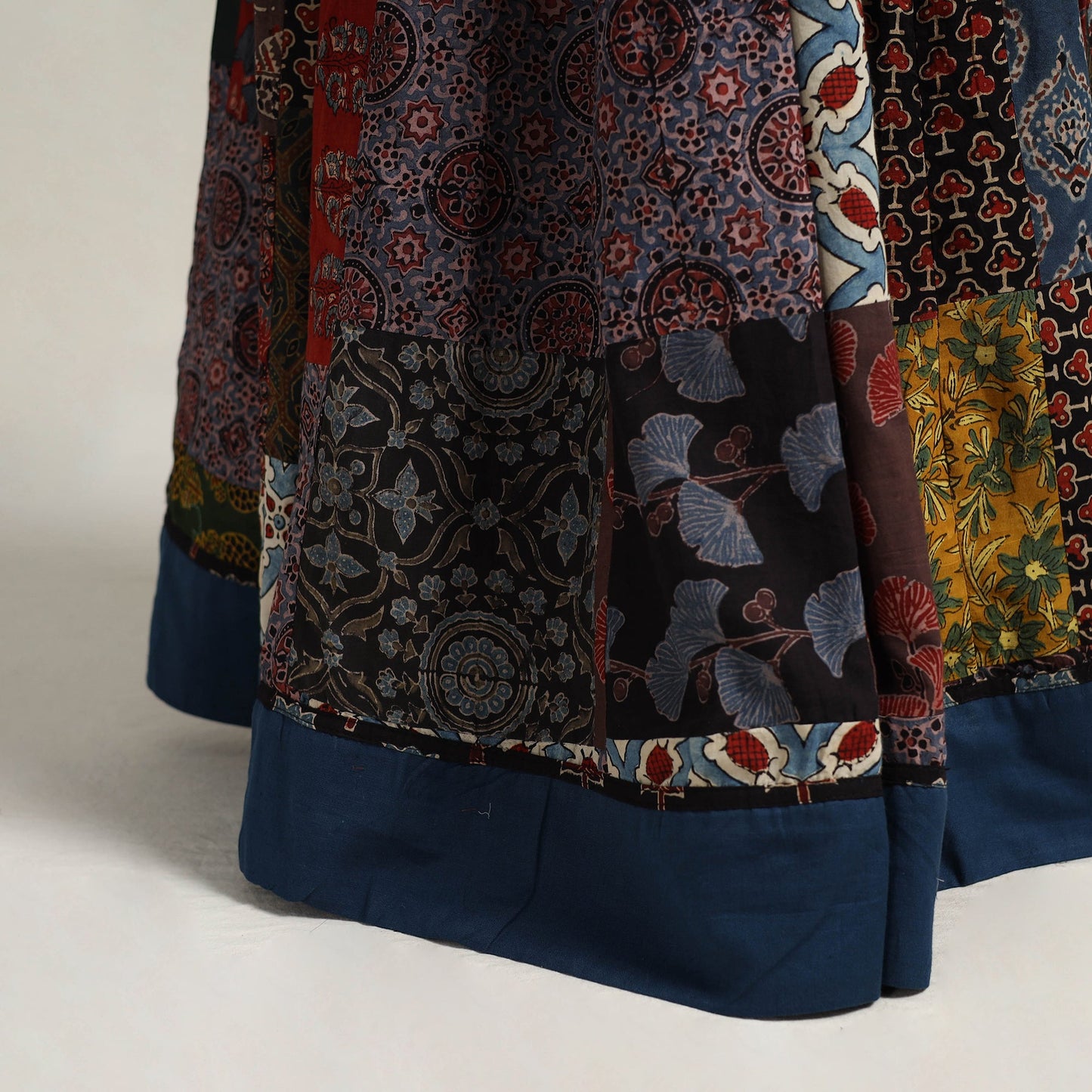 Multicolor - 24 kali patchwork cotton skirt 29 - handcrafted