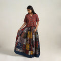 Multicolor - 24 kali patchwork cotton skirt - handcrafted