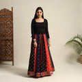 Multicolor 24 Kali Patchwork Tie & Dye Cotton Bandhani Skirt