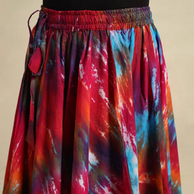 Buy 24 Kali Multicolor Patchwork Cotton Long Shibori Tie-Dye Skirt