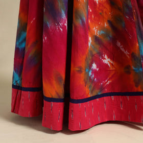 Buy 24 Kali Multicolor Patchwork Cotton Long Shibori Tie-Dye Skirt