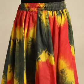 Buy 24 Kali Multicolor Patchwork Cotton Long Shibori Tie-Dye Skirt