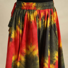 Buy 24 Kali Multicolor Patchwork Cotton Long Shibori Tie-Dye Skirt