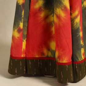 Buy 24 Kali Multicolor Patchwork Cotton Long Shibori Tie-Dye Skirt