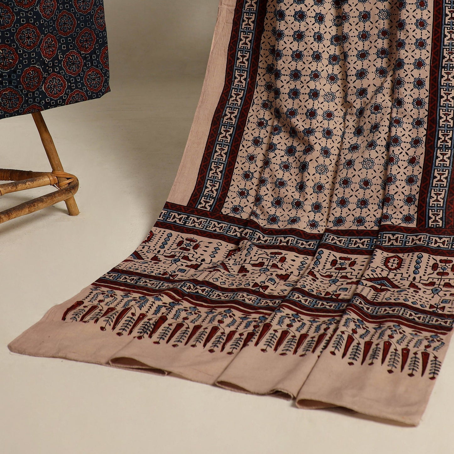 Buy 2pc Block Print Ajrakh Dress Material