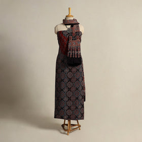 Buy Multicolor 2pc Block Print Natural Dyed Ajrakh Dress Material