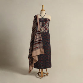 Buy 2pc Block Print Ajrakh Dress Material