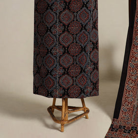 Buy Multicolor 2pc Block Print Natural Dyed Ajrakh Dress Material