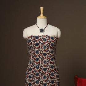 2pc cotton unstitched dress material with jewellery set 18