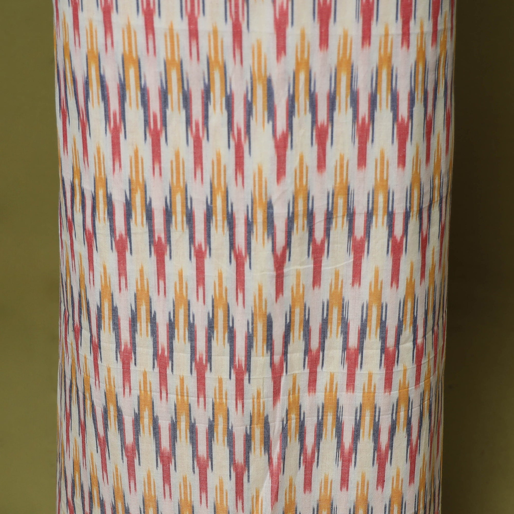 Multicolor - 2pc cotton unstitched pochampally ikat dress