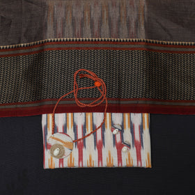 Multicolor - 2pc cotton unstitched pochampally ikat dress