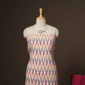 2pc cotton unstitched pochampally ikat dress material