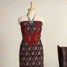 Multicolor 2pc Block Print Natural Dyed Ajrakh Dress Material