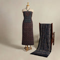 Buy Multiolor 2pc Block Print Natural Dyed Ajrakh Dress Material