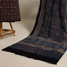 Buy Multiolor 2pc Block Print Natural Dyed Ajrakh Dress Material