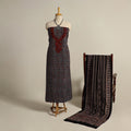  Multicolor 2pc Block Print Natural Dyed Ajrakh Dress Material