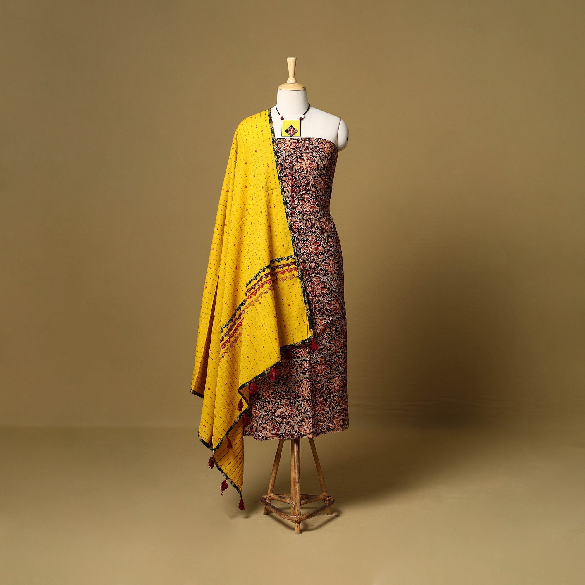 2pc pedana cotton unstitched kalamkari dress material