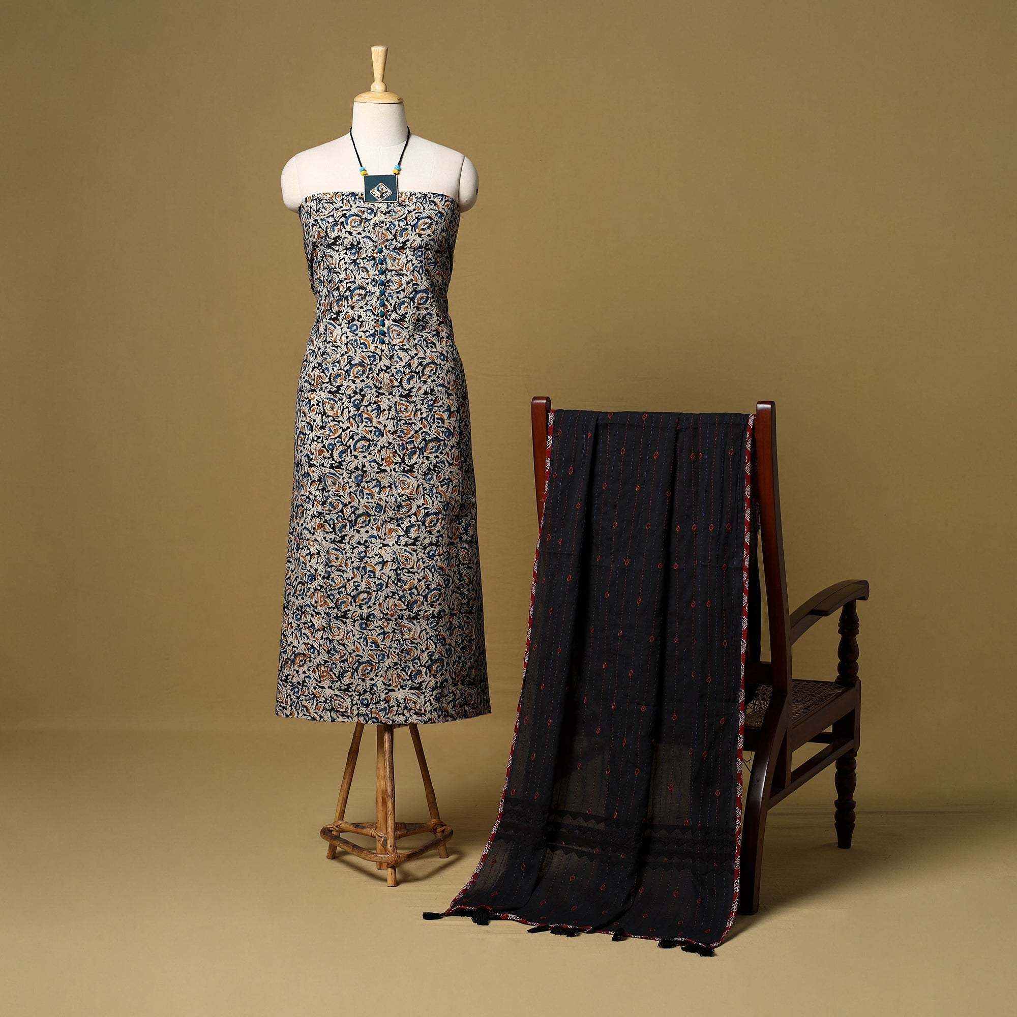 2pc pedana cotton unstitched kalamkari dress material