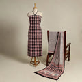 Multicolor 3pc Bagh Print Cotton Dress Material Set
