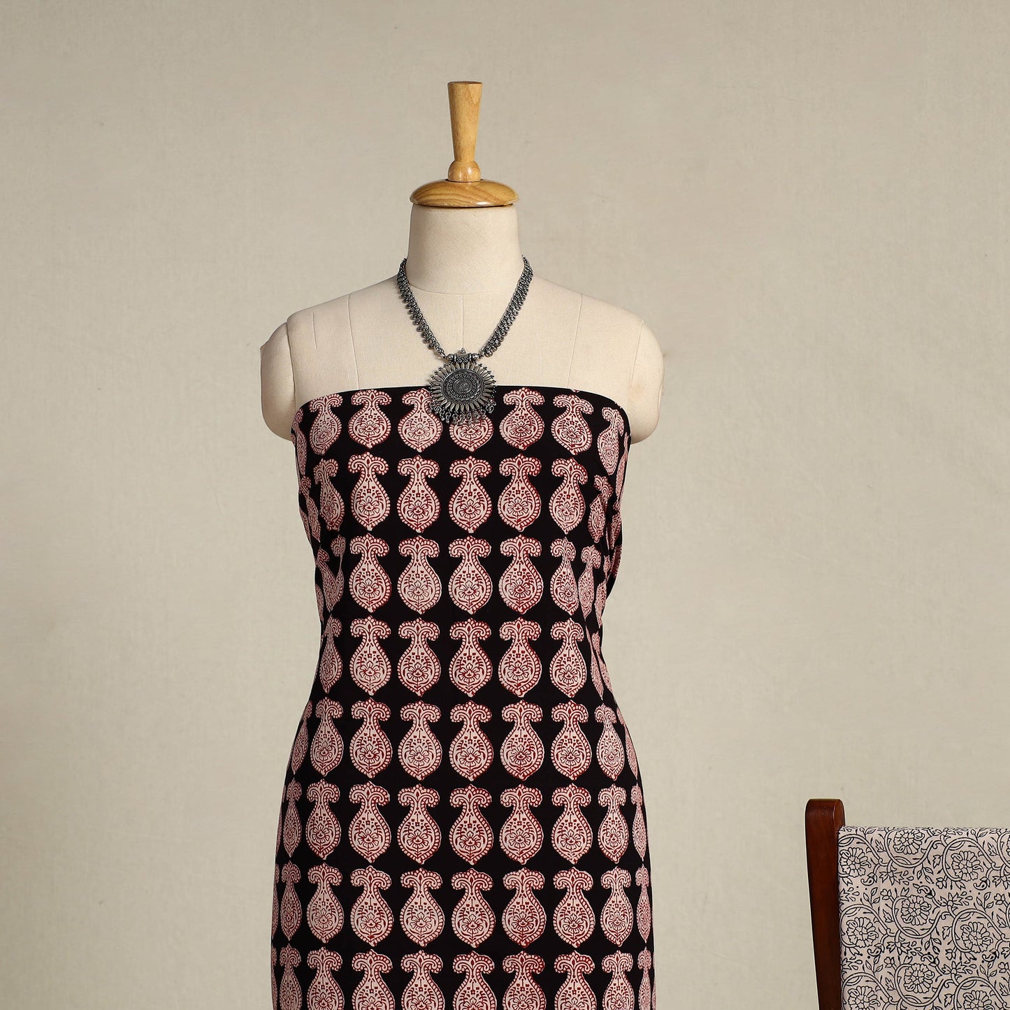 Multicolor 3pc Bagh Print Cotton Dress Material Set