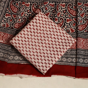 Multicolor 3pc Bagh Print Cotton Dress Material Set