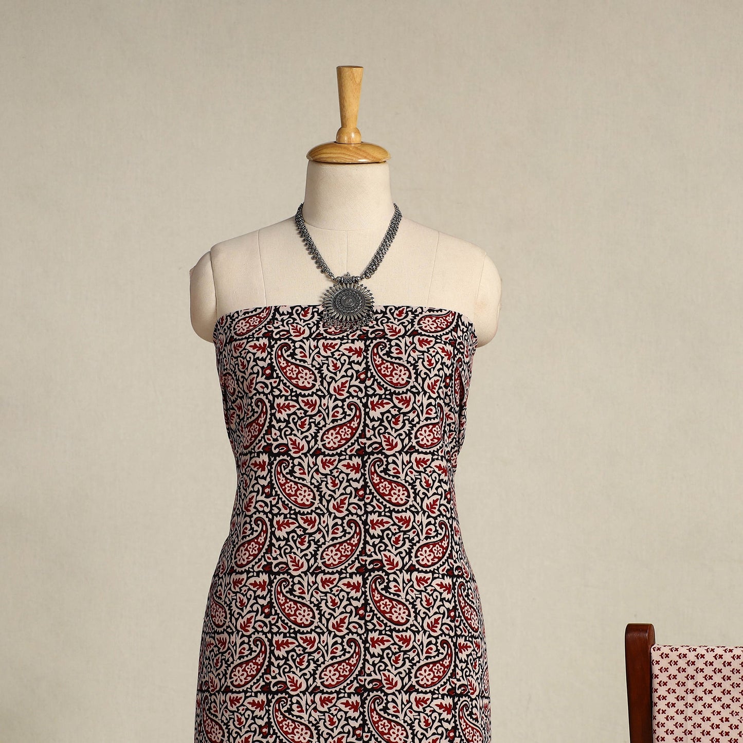 Multicolor 3pc Bagh Print Cotton Dress Material Set