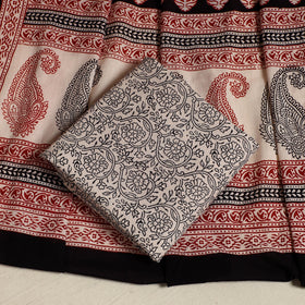 Multicolor 3pc Bagh Print Cotton Dress Material Set