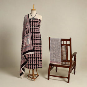 Multicolor 3pc Bagh Print Cotton Dress Material Set