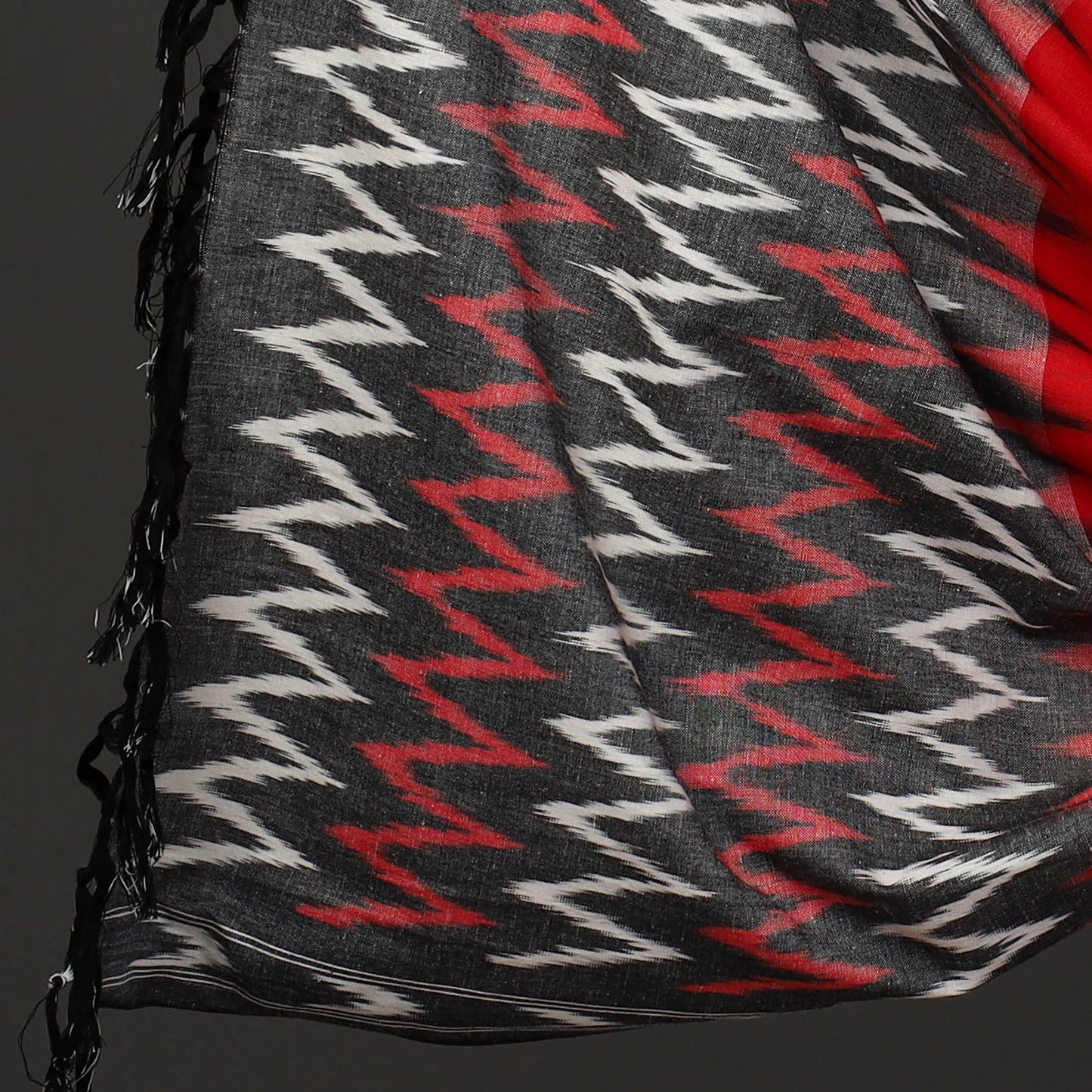 Multicolor - 3pc Cotton Handloom Pochampally Ikat Dress Material 06