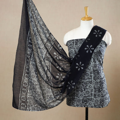 Multicolor - 3pc cotton kutch batik unstitched dress