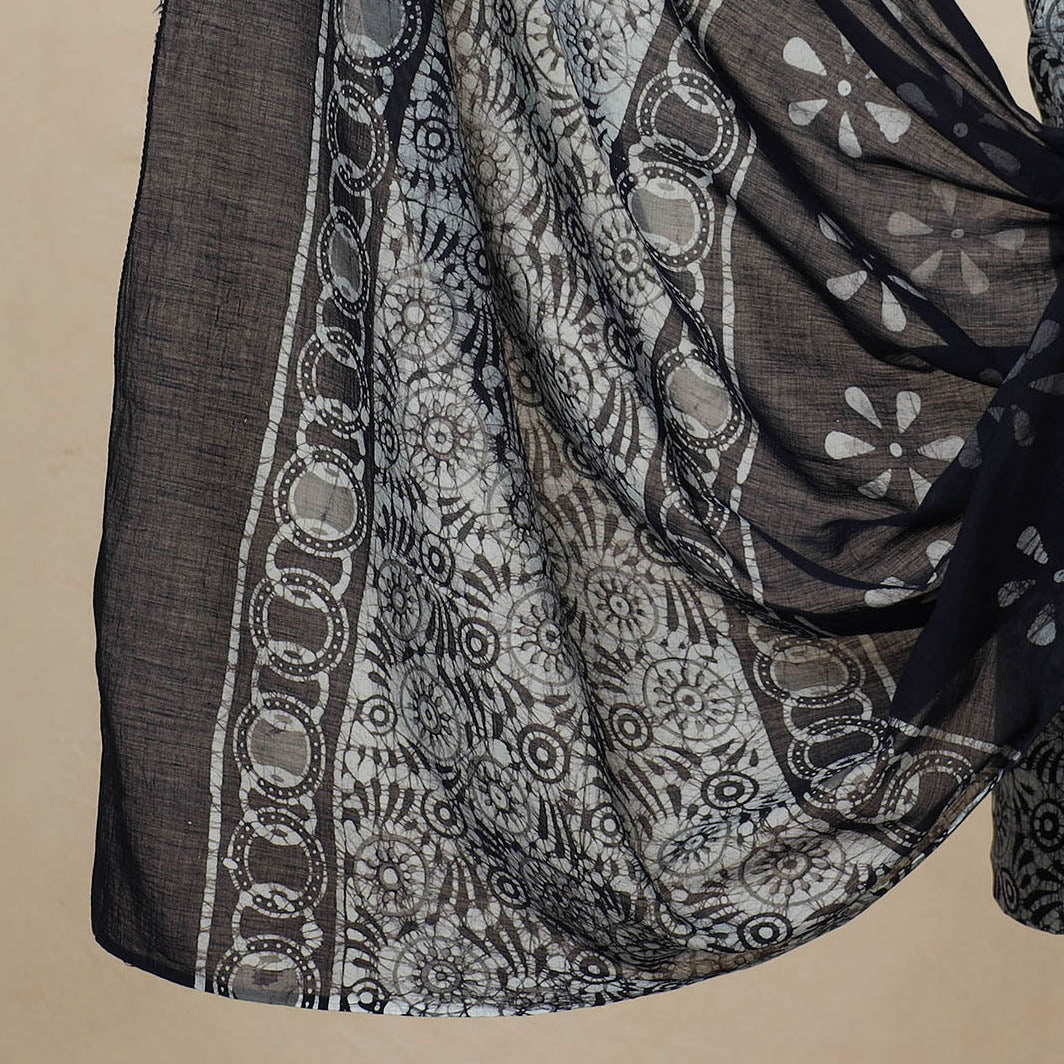 Multicolor - 3pc cotton kutch batik unstitched dress