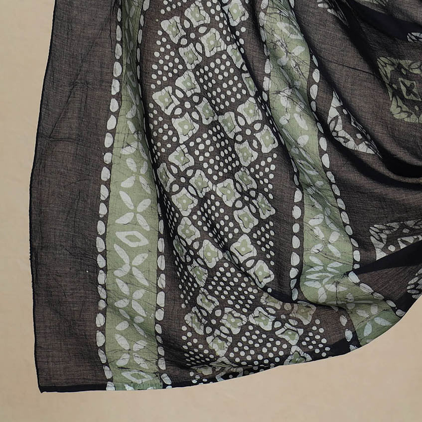 Multicolor - 3pc cotton kutch batik unstitched dress