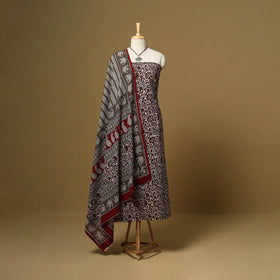 Multicolor - 3pc cotton unstitched bagh dress material