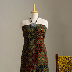 Multicolor 3pc Block Print Cotton Ajrakh Dress Material
