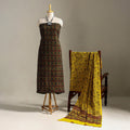 Multicolor 3pc Block Print Cotton Ajrakh Dress Material