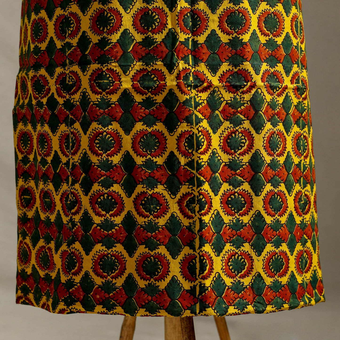 Multicolor 3pc Block Print Cotton Ajrakh Dress Material