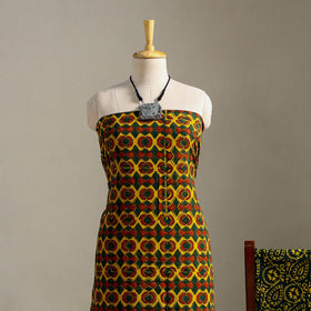 Multicolor 3pc Block Print Cotton Ajrakh Dress Material