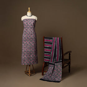 Multicolor - 3pc cotton unstitched kutch batik dress