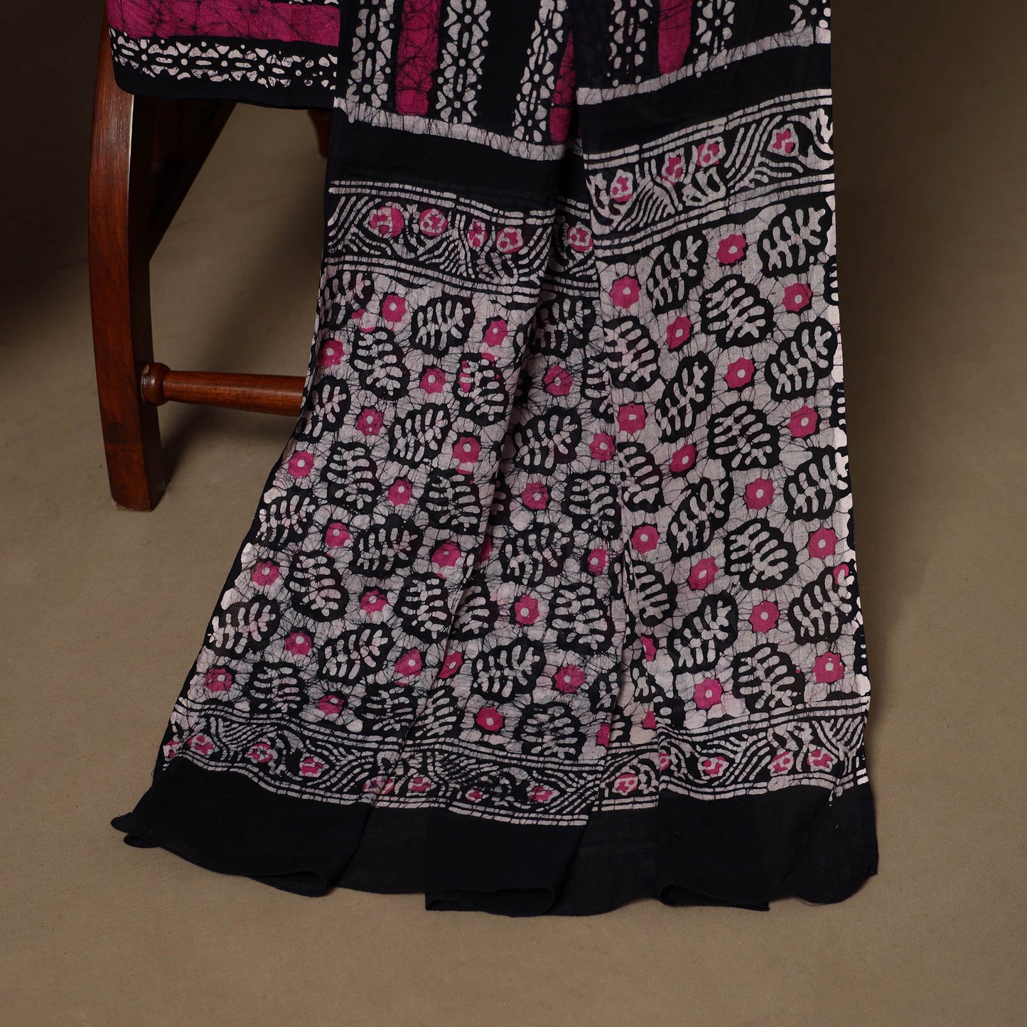 Multicolor - 3pc cotton unstitched kutch batik dress