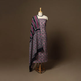 Multicolor - 3pc cotton unstitched kutch batik dress