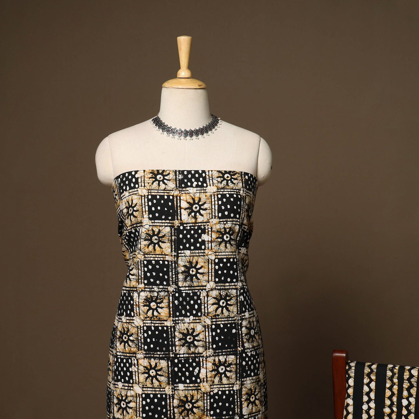 Multicolor - 3pc cotton unstitched kutch batik dress