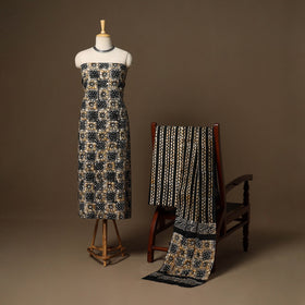 Multicolor - 3pc cotton unstitched kutch batik dress