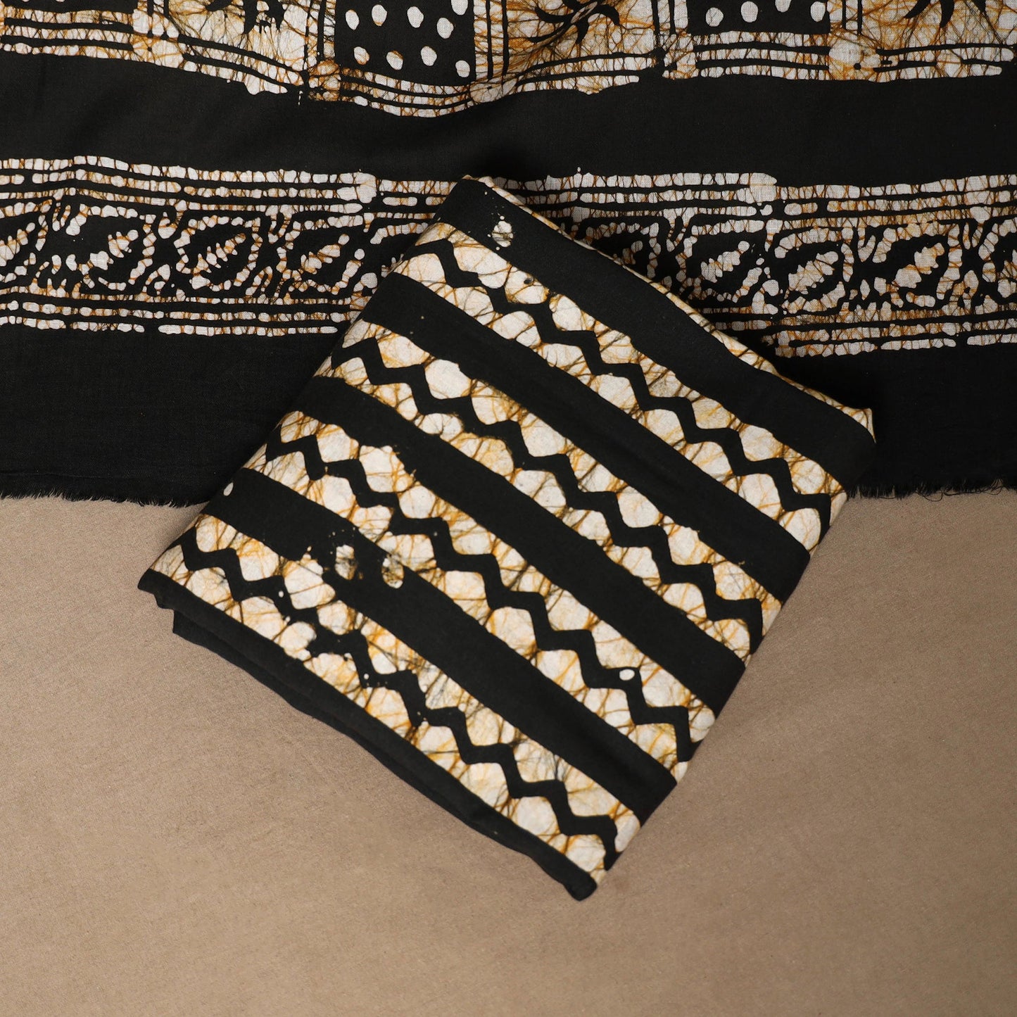 Multicolor - 3pc cotton unstitched kutch batik dress