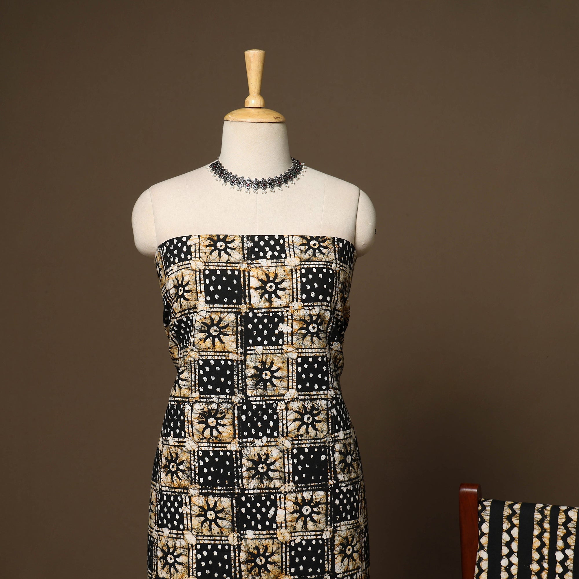 Multicolor - 3pc cotton unstitched kutch batik dress