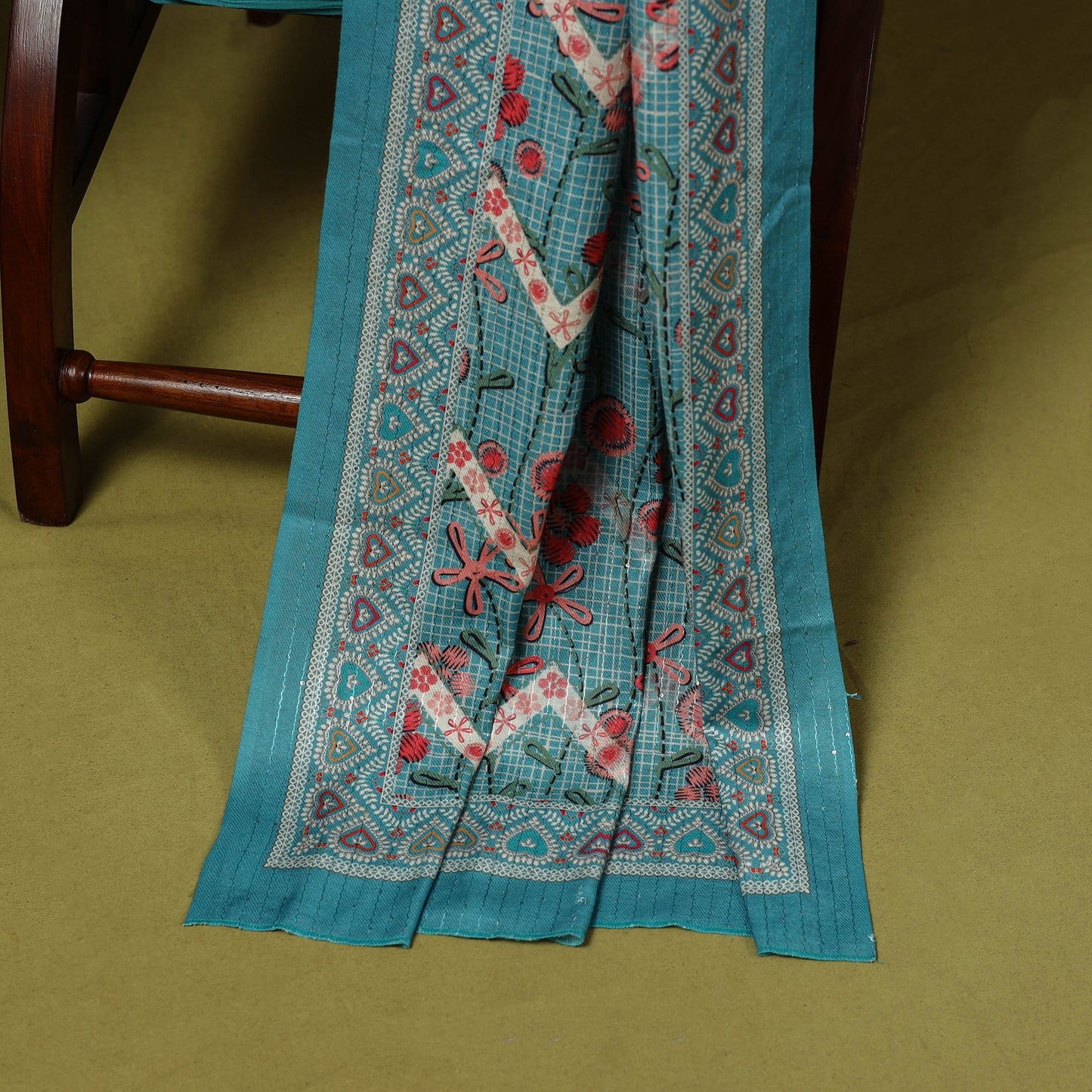 3pc digital embroidered merino wool unstitched dress