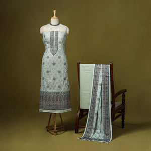 3pc digital embroidered merino wool unstitched dress