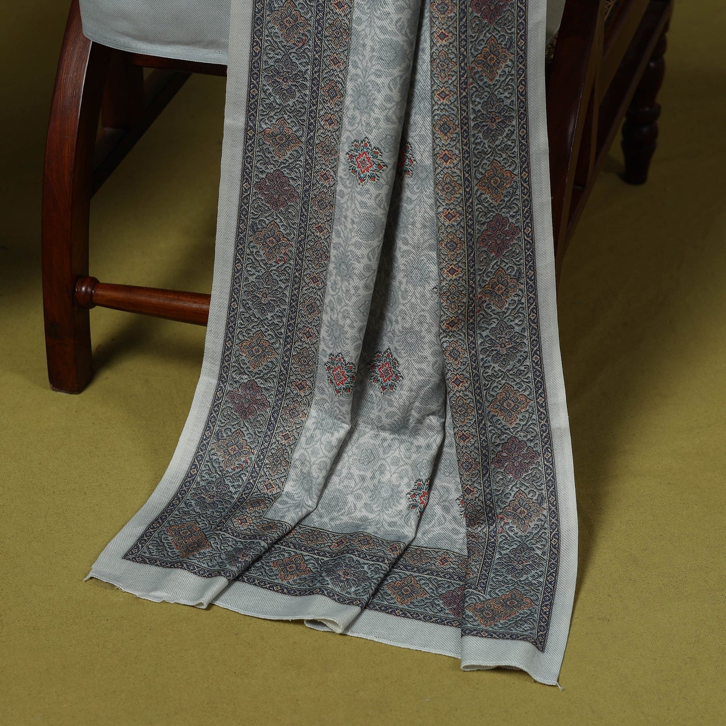 3pc digital embroidered merino wool unstitched dress